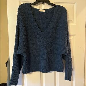 Altar'd State Deep Blue V-Neck Sweater
